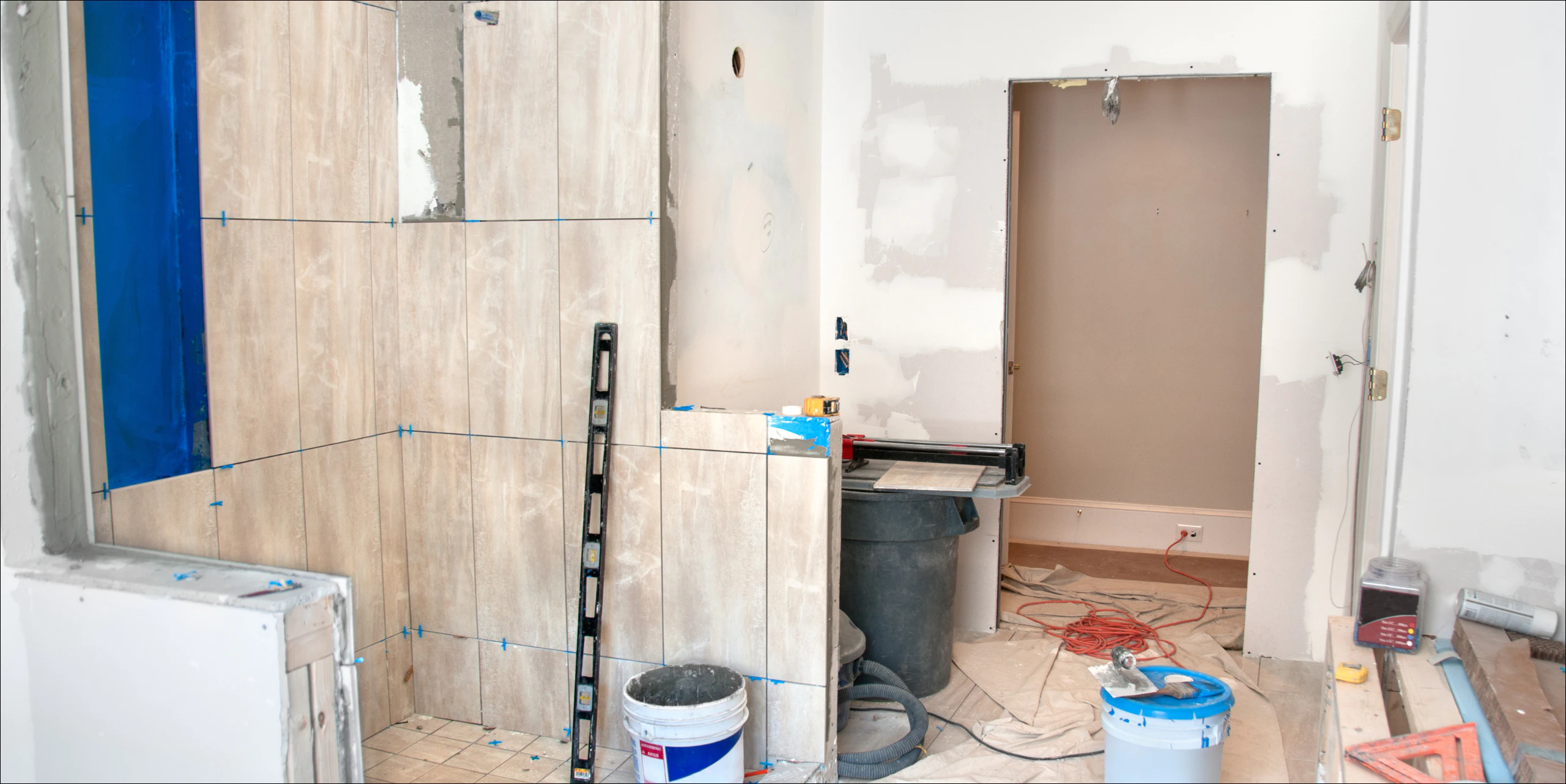 bathroom renovation in progress