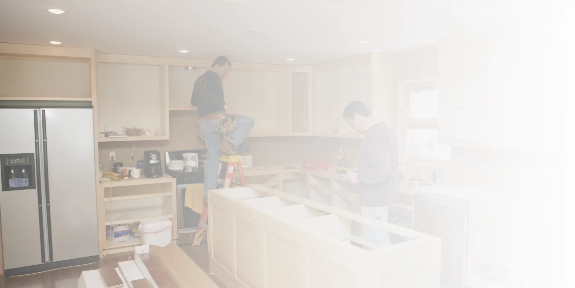 contractors working on a kitchen